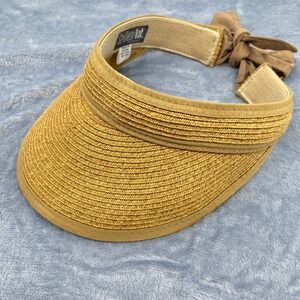 San Diego Hat Company Women's Straw Visor With Tie Back One Size